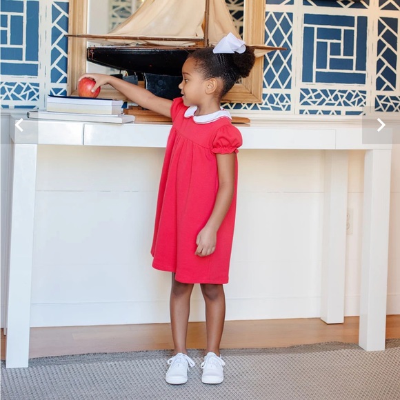 The Beaufort Bonnet Company TBBC Corduroy Short Sleeve Holly Day Dress 2T Pink - Picture 3 of 16